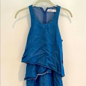 Cotton halter jumpsuit (looks denim)